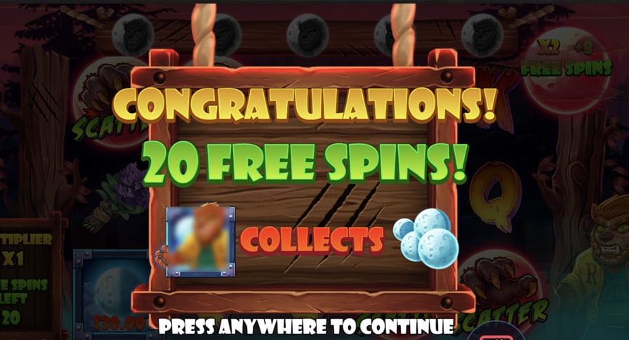 Fangtastic Freespins Bonus - -