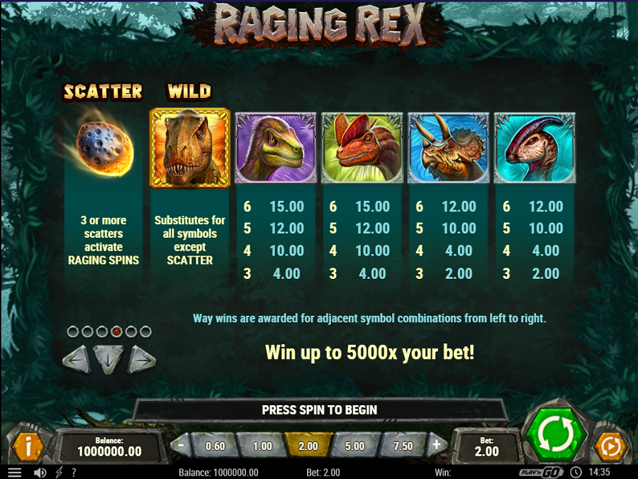 Raging Rex Feature Symbols - -