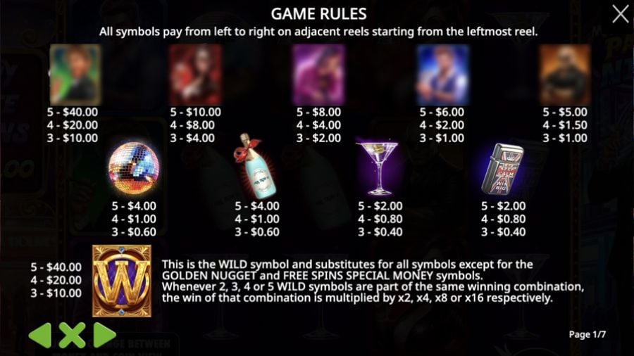 Mr Taines Party Night Symbols - -