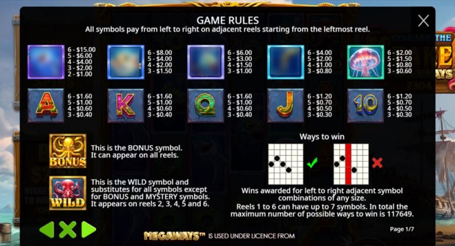 Release The Kraken Megaways Symbols - -