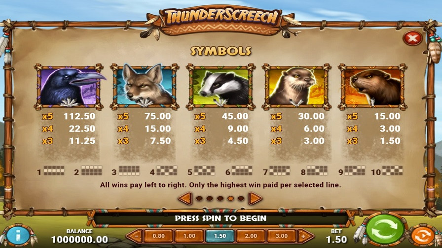 Thunder Screech Feature Symbols Eng - -