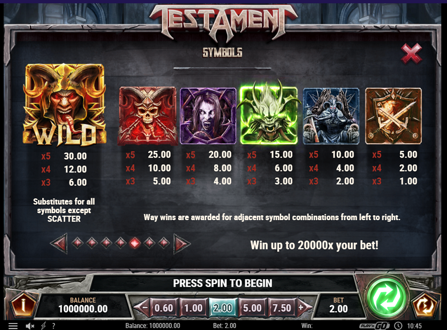 Testament Feature Symbols - -