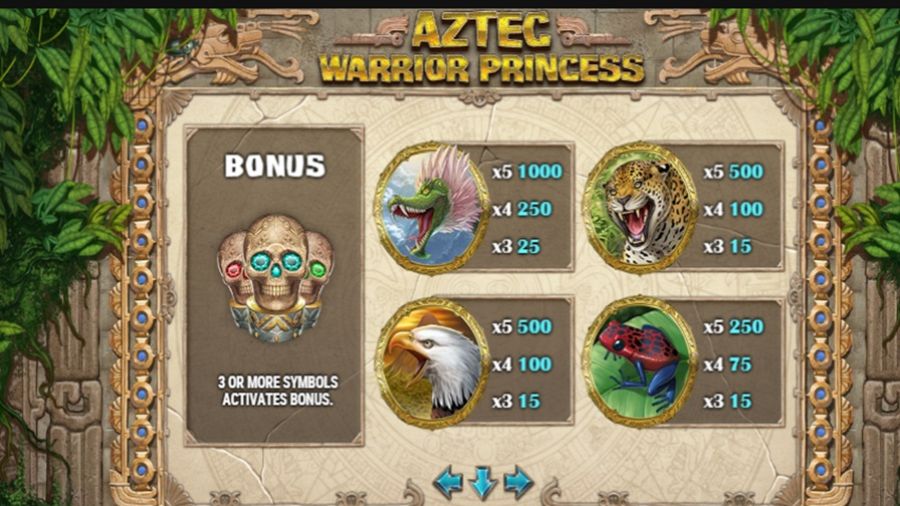 Aztec Warrior Princess Feature Symbols - -