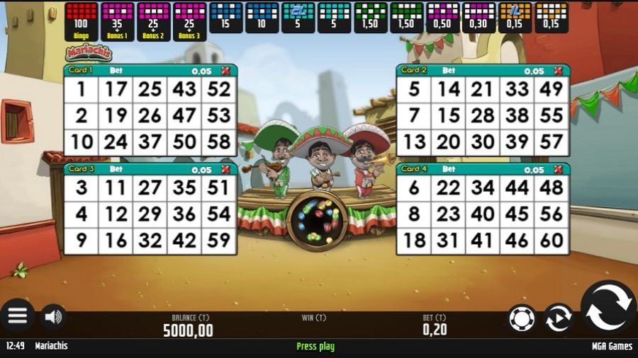 Mariachis Bingo Slot - -