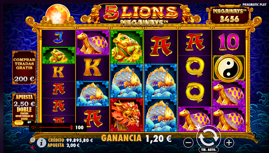 5 Lions Megaways Bonus - -