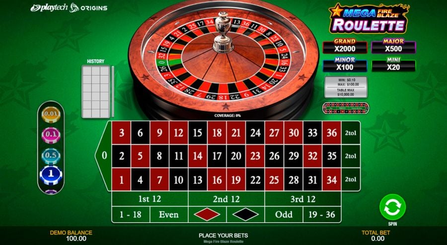 Mega Fire Blaze Roulette Main Game - -