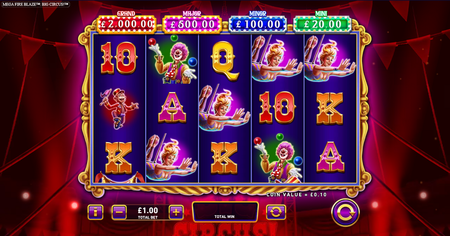 Mega Fire Blaze Big Circus Slot - -