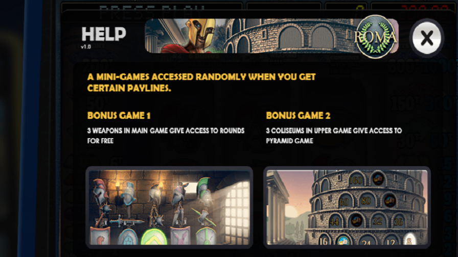 Roma Mga Bonus Game - -