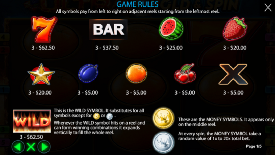 Ultra Hold And Spin Feature Symbols - -