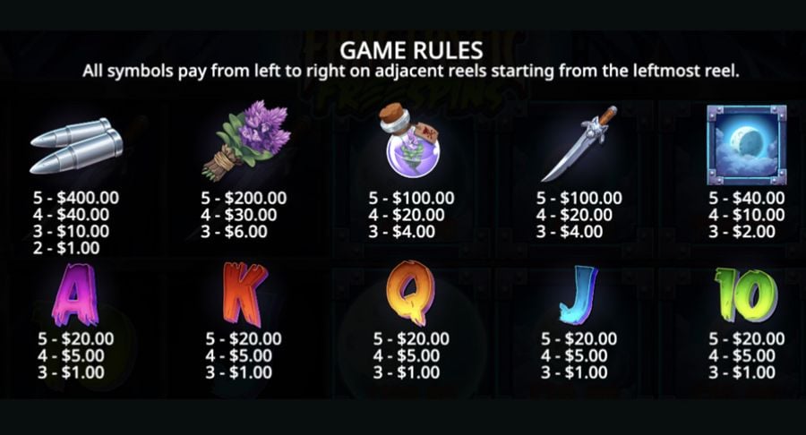 Fangtastic Freespins Symbols - -