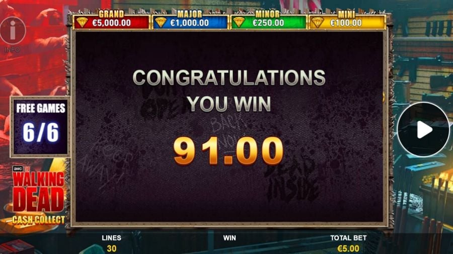 Walking Dead Cash Collect Bonus En - -