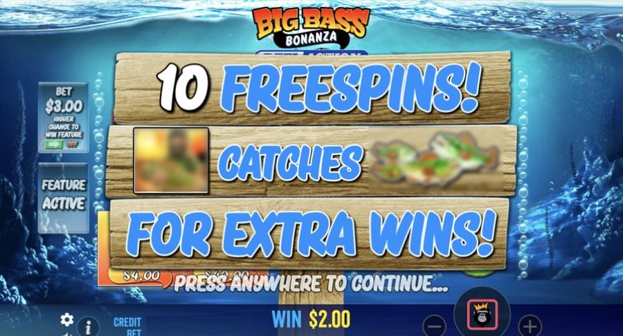 Big Bass Bonanza Reel Action Bonus - -