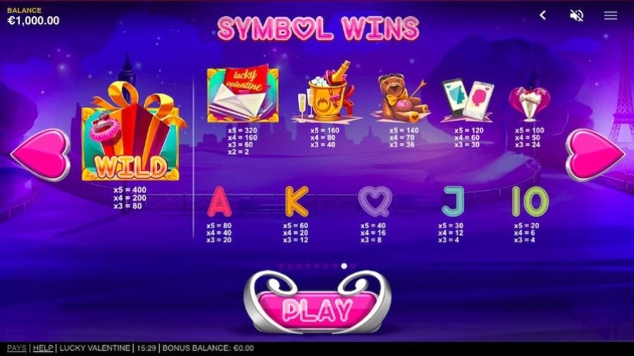Lucky Valentine Featured Symbols - -