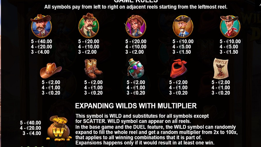 Wild West Duels Feature Symbols En - -