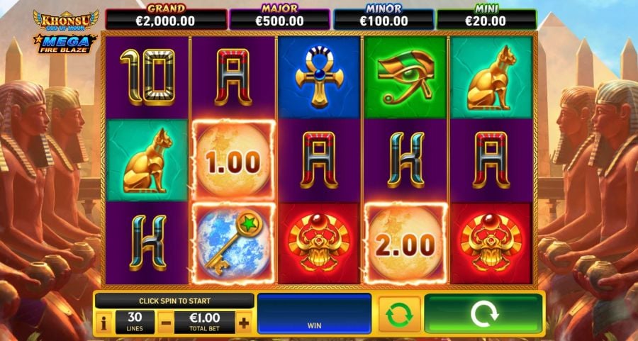 Mega Fire Blaze Khonsu God Of Moon - Playtech - -
