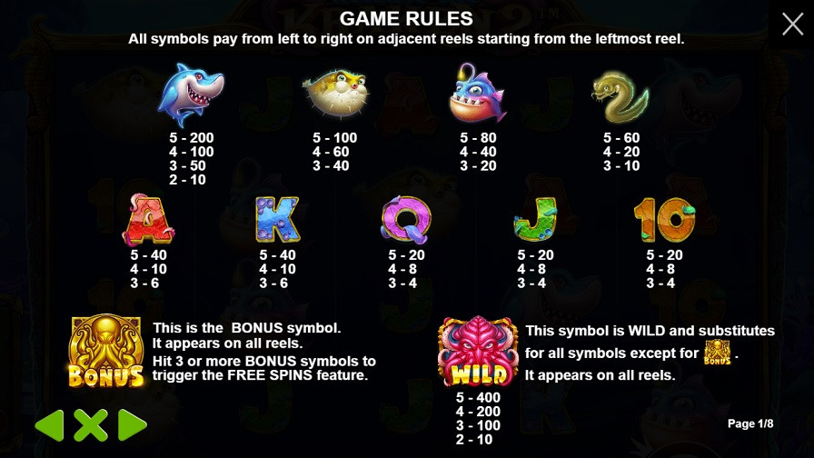 Release The Kraken 2 Feature Symbols Eng - -