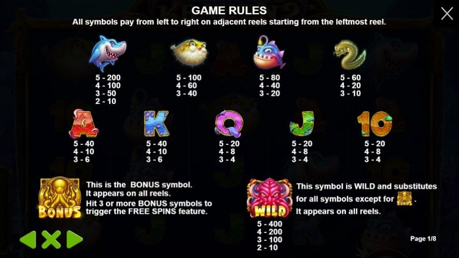 Release The Kraken 2 Feature Symbols Eng - -