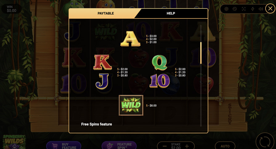 Spinberry Wilds Symbols - -