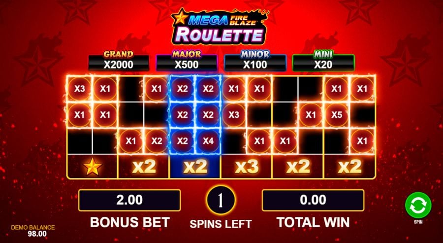 Mega Fire Blaze Roulette Bonus Round - -