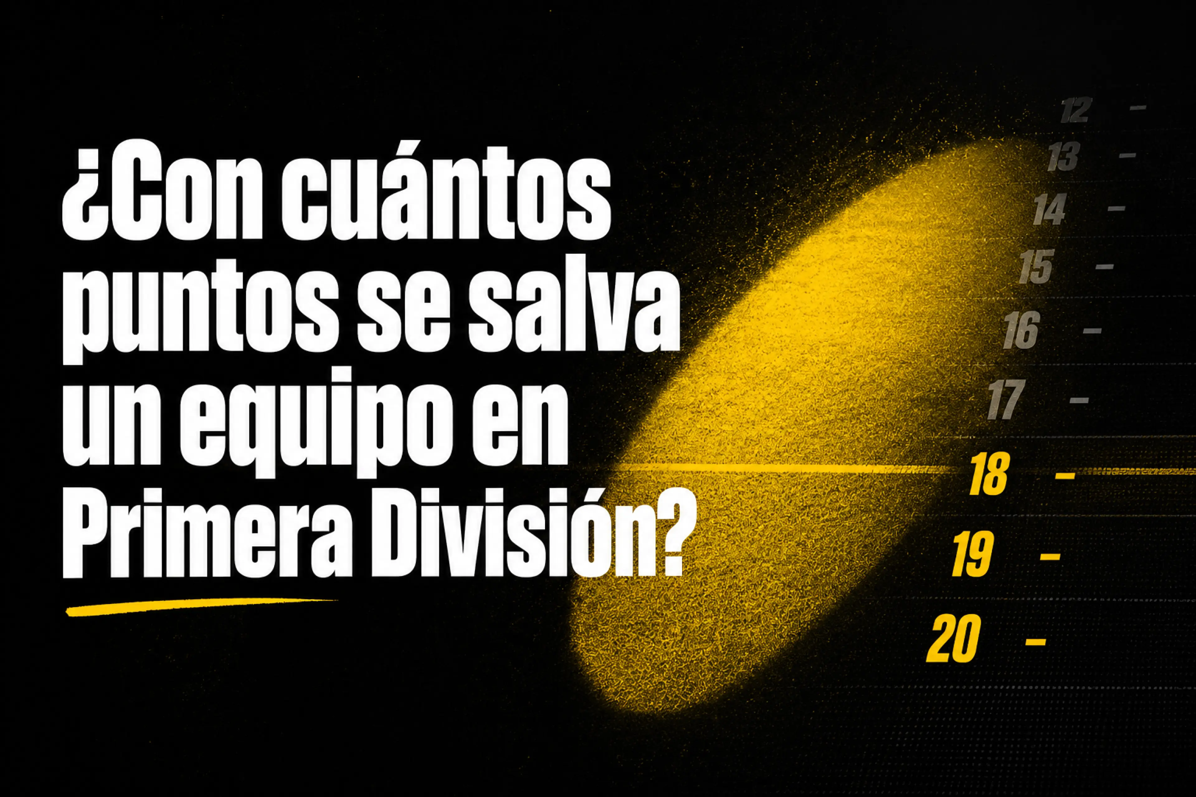 ¿Con cuántos puntos se salva un equipo en Primera
